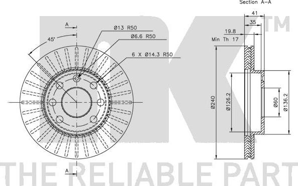 NK 203640 - Тормозной диск autodnr.net