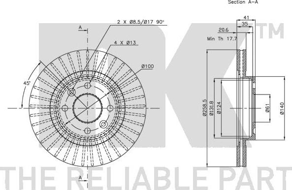 NK 313910 - Тормозной диск autodnr.net