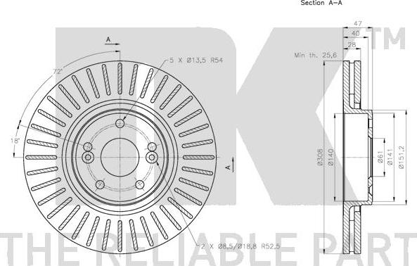 NK 203961 - Тормозной диск autodnr.net