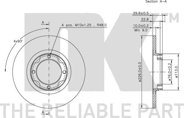 NK 204510 - Тормозной диск avtokuzovplus.com.ua