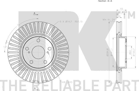 NK 3145125 - Тормозной диск autodnr.net