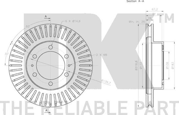 NK 3145145 - Тормозной диск autodnr.net