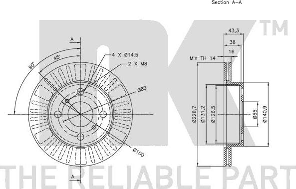 NK 204566 - Тормозной диск autodnr.net