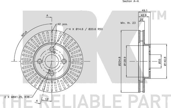 NK 314582 - Тормозной диск autodnr.net