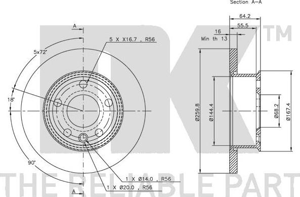 NK 204732 - Тормозной диск autodnr.net