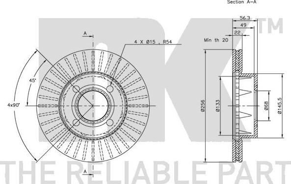 NK 204738 - Тормозной диск autodnr.net