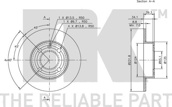 NK 204771 - Тормозной диск autodnr.net