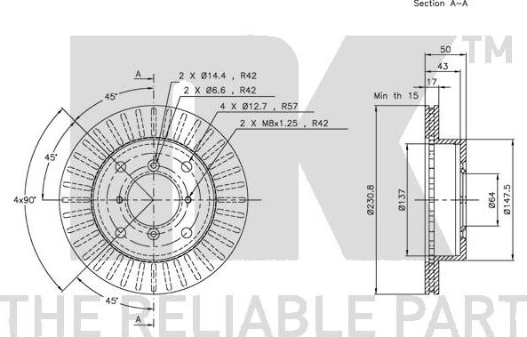 NK 315205 - Тормозной диск avtokuzovplus.com.ua