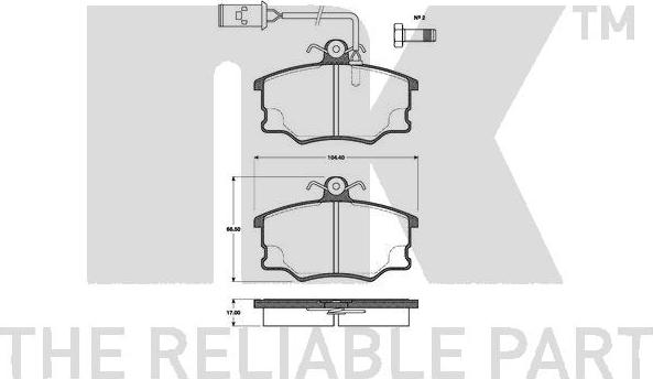 NK 221013 - Гальмівні колодки, дискові гальма autocars.com.ua