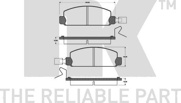 NK 221404 - Тормозные колодки, дисковые, комплект autodnr.net