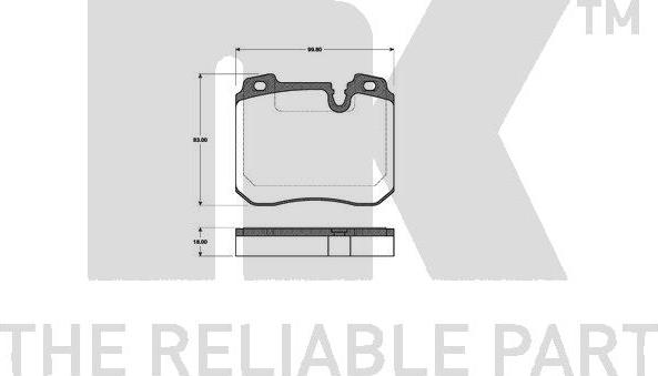 NK 221522 - Тормозные колодки, дисковые, комплект avtokuzovplus.com.ua