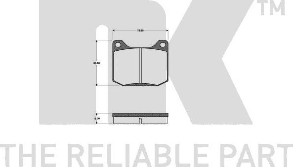 NK 221803 - Тормозные колодки, дисковые, комплект avtokuzovplus.com.ua