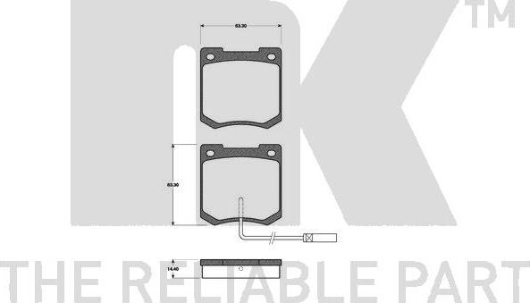 NK 221811 - Гальмівні колодки, дискові гальма autocars.com.ua