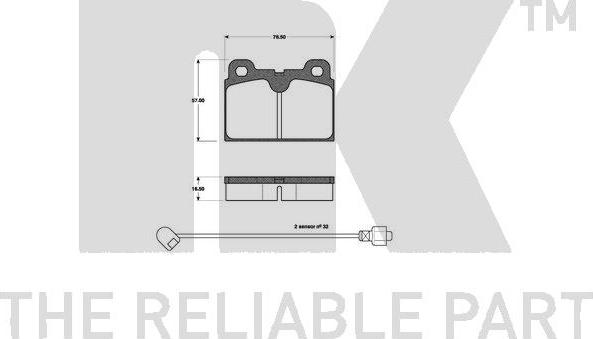 NK 221815 - Тормозные колодки, дисковые, комплект avtokuzovplus.com.ua