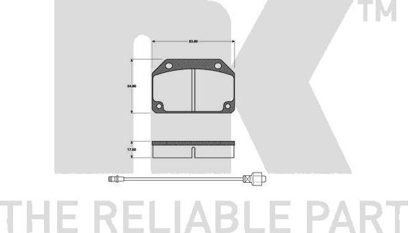 NK 221816 - Гальмівні колодки, дискові гальма autocars.com.ua