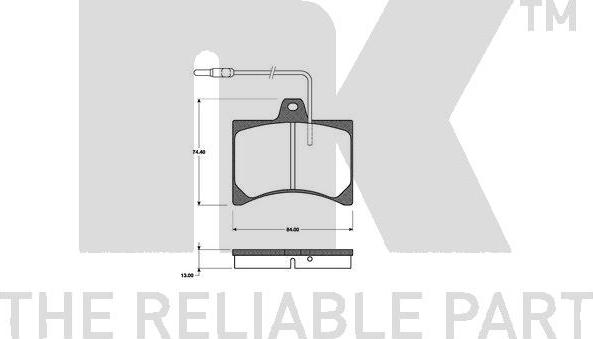 NK 221910 - Гальмівні колодки, дискові гальма autocars.com.ua