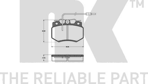 NK 221919 - Гальмівні колодки, дискові гальма autocars.com.ua