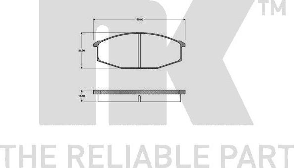 NK 222210 - Тормозные колодки, дисковые, комплект avtokuzovplus.com.ua