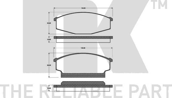 NK 222227 - Тормозные колодки, дисковые, комплект avtokuzovplus.com.ua