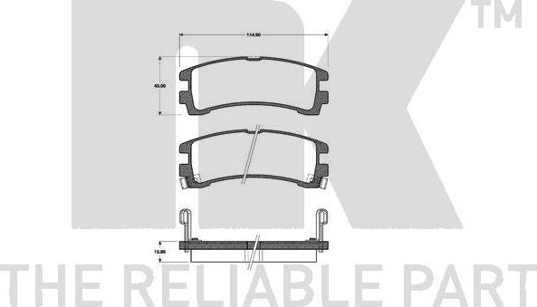 NK 222228 - Гальмівні колодки, дискові гальма autocars.com.ua