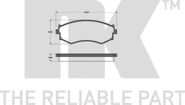 NK 222234 - Гальмівні колодки, дискові гальма autocars.com.ua