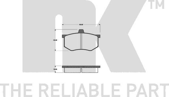 NK 222320 - Тормозные колодки, дисковые, комплект avtokuzovplus.com.ua