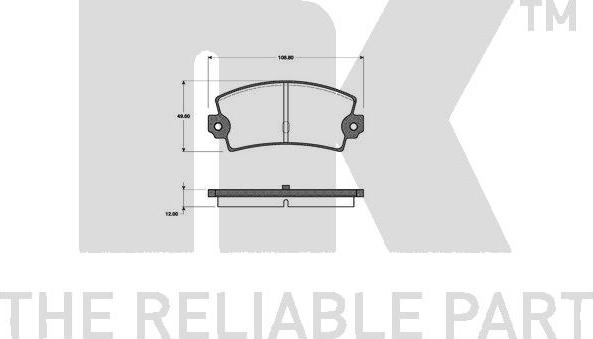 NK 222341 - Гальмівні колодки, дискові гальма autocars.com.ua