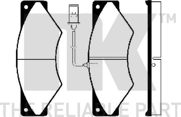 NK 222347 - Тормозные колодки, дисковые, комплект avtokuzovplus.com.ua