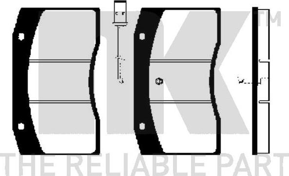 NK 222352 - Тормозные колодки, дисковые, комплект avtokuzovplus.com.ua