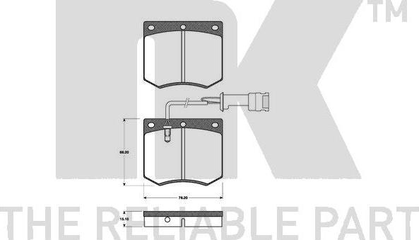 NK 222509 - Гальмівні колодки, дискові гальма autocars.com.ua