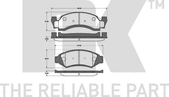 NK 222528 - Гальмівні колодки, дискові гальма autocars.com.ua