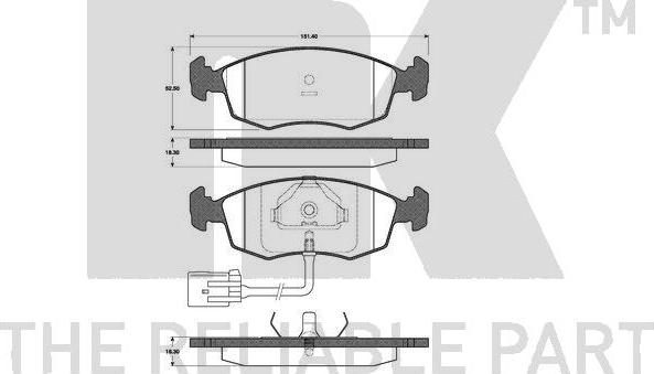 NK 222531 - Тормозные колодки, дисковые, комплект avtokuzovplus.com.ua