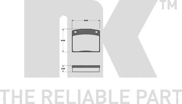 NK 222601 - Тормозные колодки, дисковые, комплект avtokuzovplus.com.ua