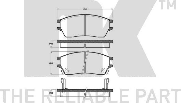 NK 222614 - Тормозные колодки, дисковые, комплект autodnr.net