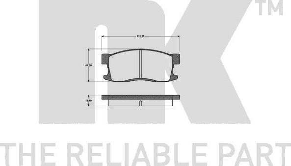 NK 222622 - Тормозные колодки, дисковые, комплект avtokuzovplus.com.ua