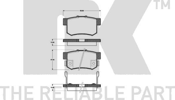 NK 222635 - Тормозные колодки, дисковые, комплект autodnr.net