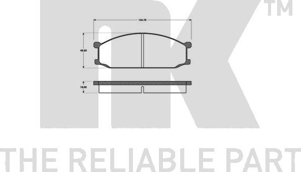 NK 223002 - Тормозные колодки, дисковые, комплект autodnr.net