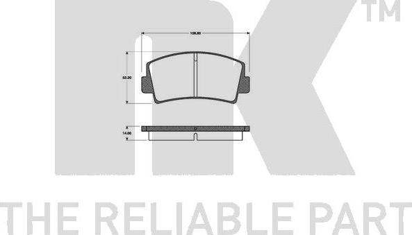 NK 223201 - Тормозные колодки, дисковые, комплект autodnr.net