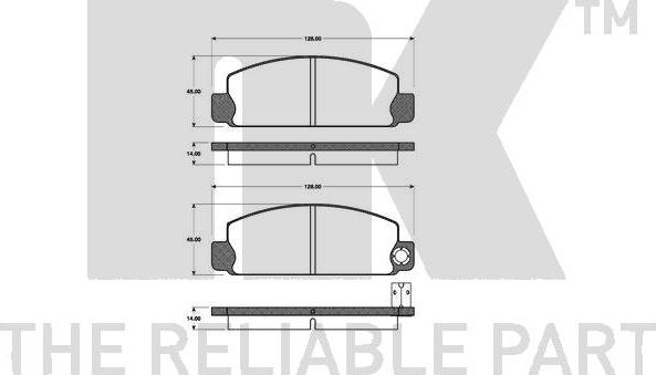 NK 223210 - Тормозные колодки, дисковые, комплект avtokuzovplus.com.ua