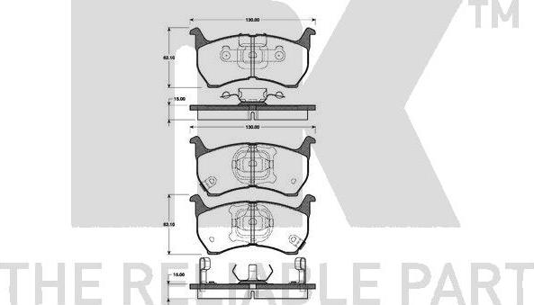 NK 223212 - Тормозные колодки, дисковые, комплект avtokuzovplus.com.ua