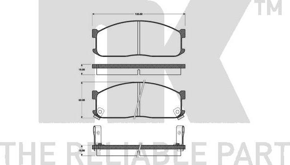 NK 223214 - Тормозные колодки, дисковые, комплект avtokuzovplus.com.ua