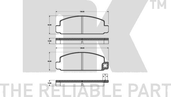 NK 223228 - Тормозные колодки, дисковые, комплект avtokuzovplus.com.ua