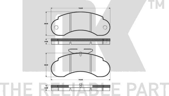 NK 223311 - Тормозные колодки, дисковые, комплект avtokuzovplus.com.ua