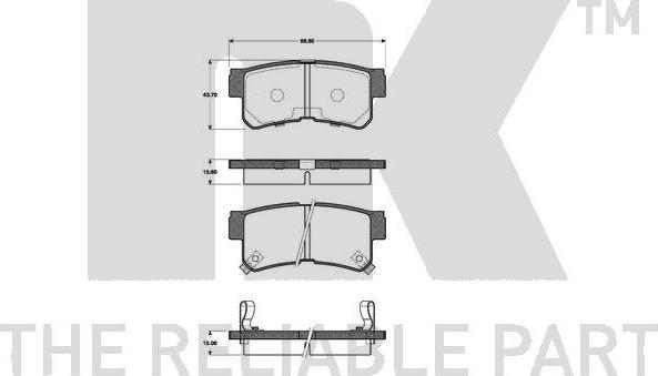 NK 223422 - Тормозные колодки, дисковые, комплект autodnr.net