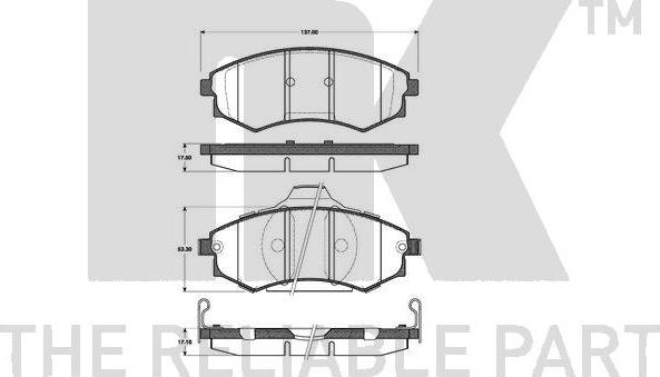 NK 223423 - Гальмівні колодки, дискові гальма autocars.com.ua