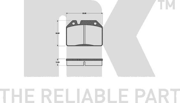 NK 223703 - Гальмівні колодки, дискові гальма autocars.com.ua