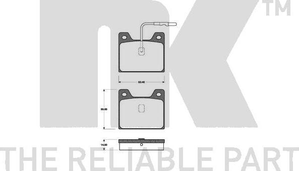 NK 223705 - Тормозные колодки, дисковые, комплект avtokuzovplus.com.ua