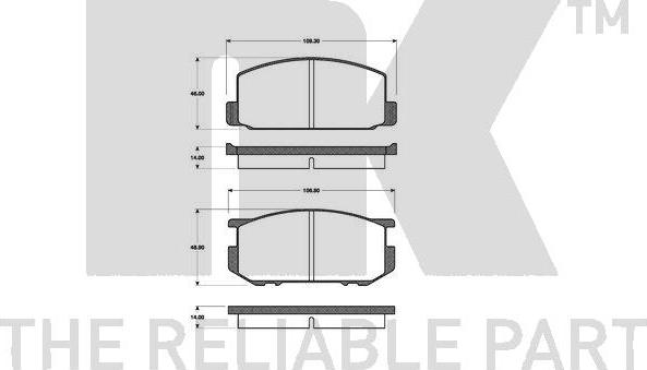 NK 224506 - Тормозные колодки, дисковые, комплект autodnr.net