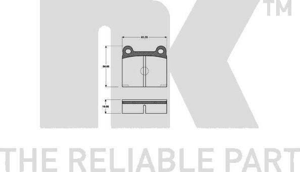 NK 224703 - Тормозные колодки, дисковые, комплект autodnr.net