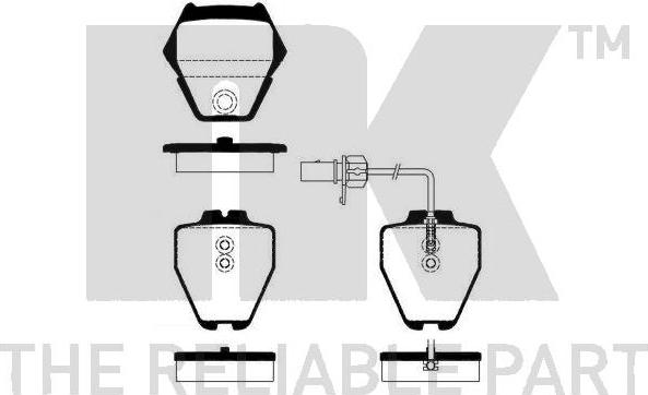 NK 224784 - Тормозные колодки, дисковые, комплект avtokuzovplus.com.ua